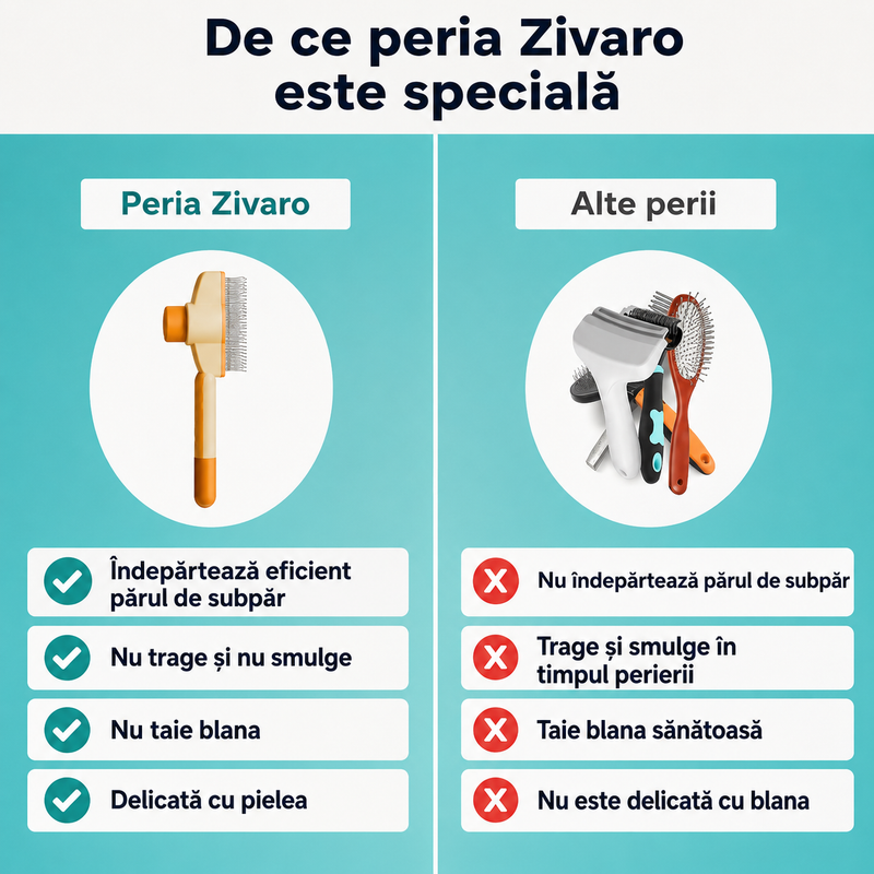 Perie Antipăr pentru Pisici Zivaro